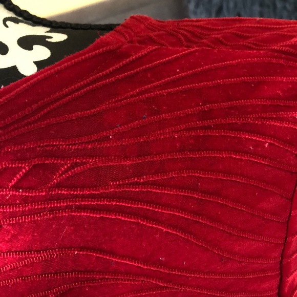 JM COLLECTION Red 3/4 Sleeve Top Size Petite M - Picture 5 of 8